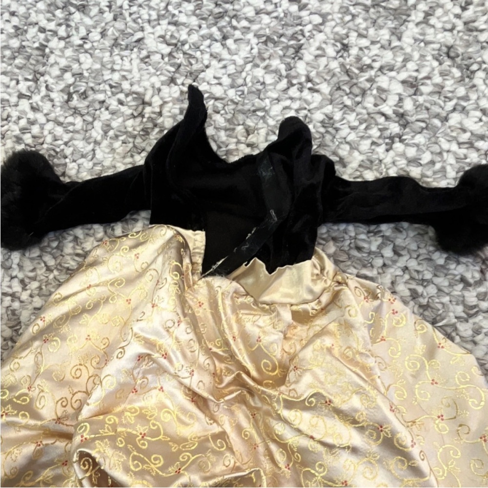 American Girl Doll Midnight Holly Dress & Shoes Black Gold Cream For 18" Doll - Picture 6 of 6